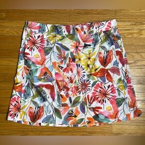 Floral A-Line Mini Skirt in Multicolor